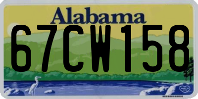 AL license plate 67CW158