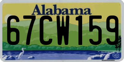 AL license plate 67CW159