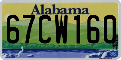 AL license plate 67CW160