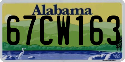 AL license plate 67CW163