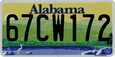 AL license plate 67CW172