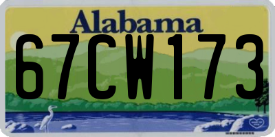 AL license plate 67CW173