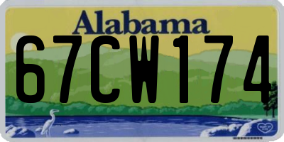 AL license plate 67CW174