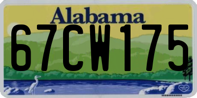 AL license plate 67CW175