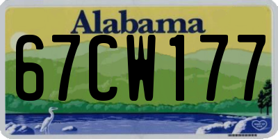 AL license plate 67CW177