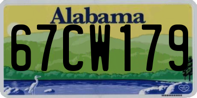 AL license plate 67CW179