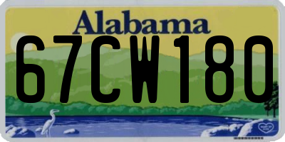 AL license plate 67CW180