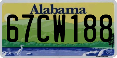 AL license plate 67CW188
