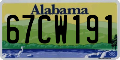 AL license plate 67CW191