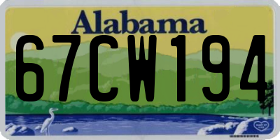 AL license plate 67CW194