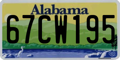 AL license plate 67CW195