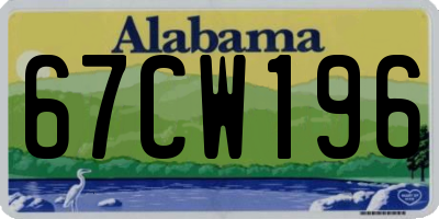 AL license plate 67CW196