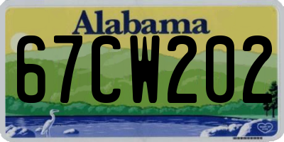 AL license plate 67CW202