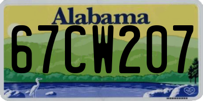 AL license plate 67CW207