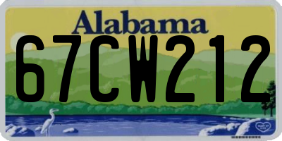AL license plate 67CW212