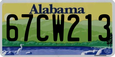 AL license plate 67CW213