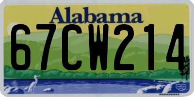 AL license plate 67CW214
