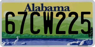 AL license plate 67CW225