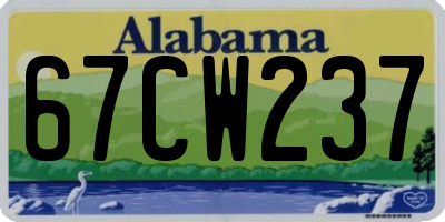 AL license plate 67CW237