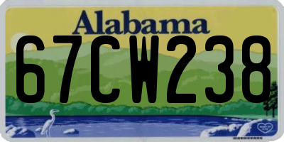 AL license plate 67CW238