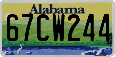 AL license plate 67CW244