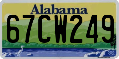 AL license plate 67CW249