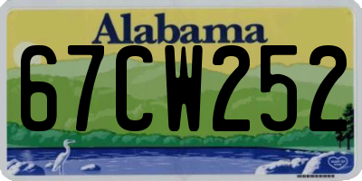 AL license plate 67CW252