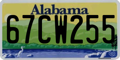 AL license plate 67CW255