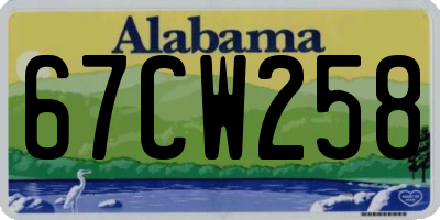 AL license plate 67CW258