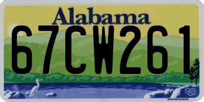 AL license plate 67CW261
