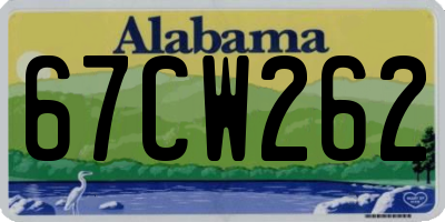 AL license plate 67CW262
