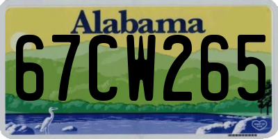 AL license plate 67CW265