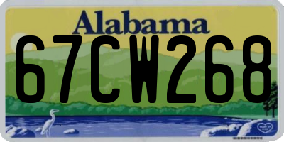 AL license plate 67CW268