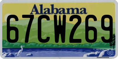 AL license plate 67CW269