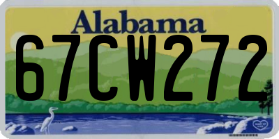 AL license plate 67CW272