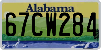 AL license plate 67CW284