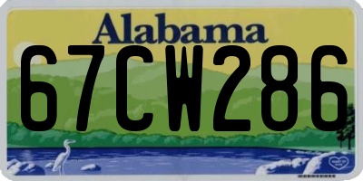 AL license plate 67CW286