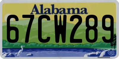 AL license plate 67CW289