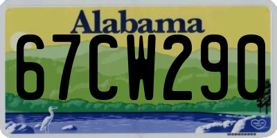 AL license plate 67CW290