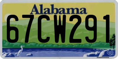 AL license plate 67CW291