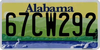 AL license plate 67CW292