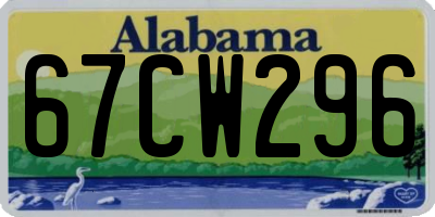 AL license plate 67CW296