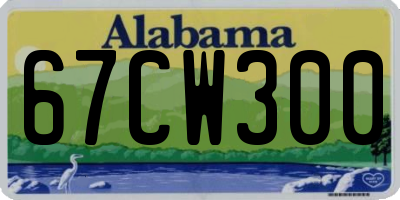 AL license plate 67CW300