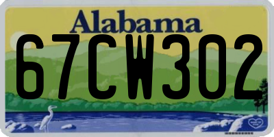 AL license plate 67CW302