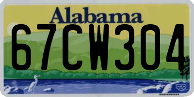 AL license plate 67CW304