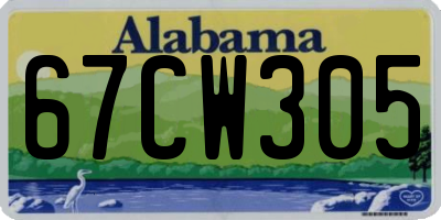 AL license plate 67CW305
