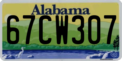 AL license plate 67CW307