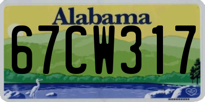 AL license plate 67CW317