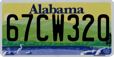 AL license plate 67CW320