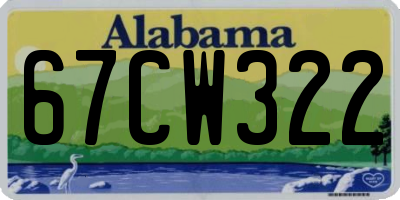 AL license plate 67CW322